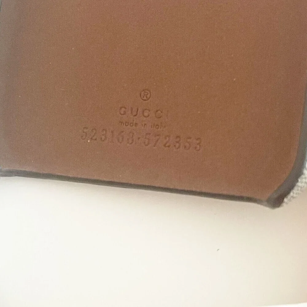 GUCCI Ophidia iPhone 8 Plus Case Beige GG Supreme Canvas Gold-Tone Hardware NWT